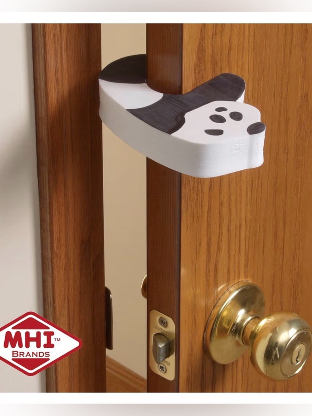 Cute Panda Door Stopper for Toddler/Children Safety- Black & White Set of 2